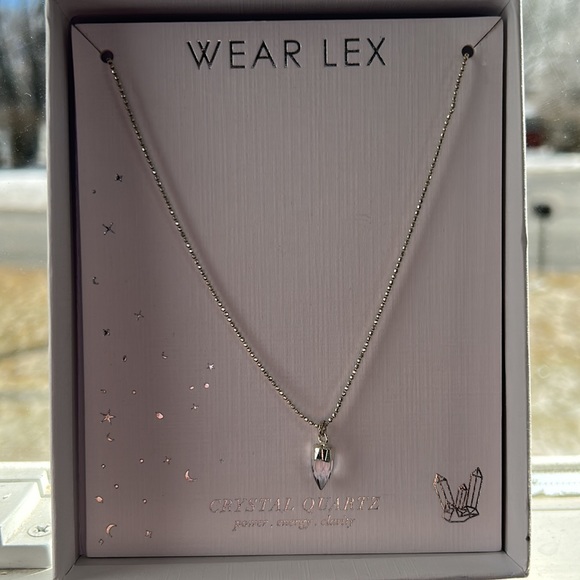 Wear Lex sterling silver crystal quartz necklace - Picture 1 of 3